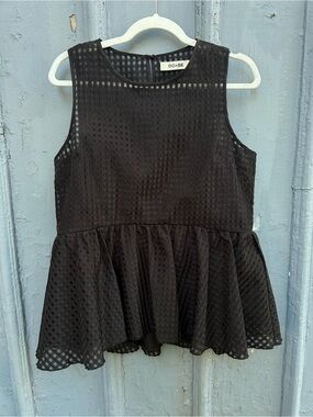 Do + Be lattice work peplum blouse, Large